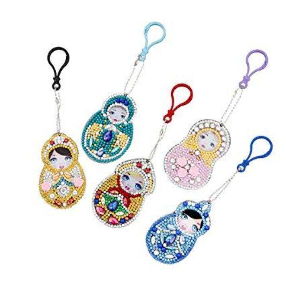 Dolls - Diamond Painting Keychain - Home Craftology