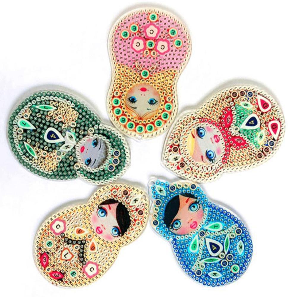 Dolls - Diamond Painting Keychain - Home Craftology