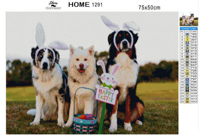 Easter Dogs - Diamond Painting Kit - Home Craftology