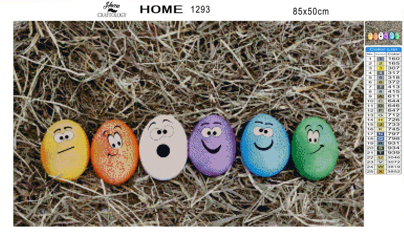 Egg Faces - Diamond Painting Kit - Home Craftology