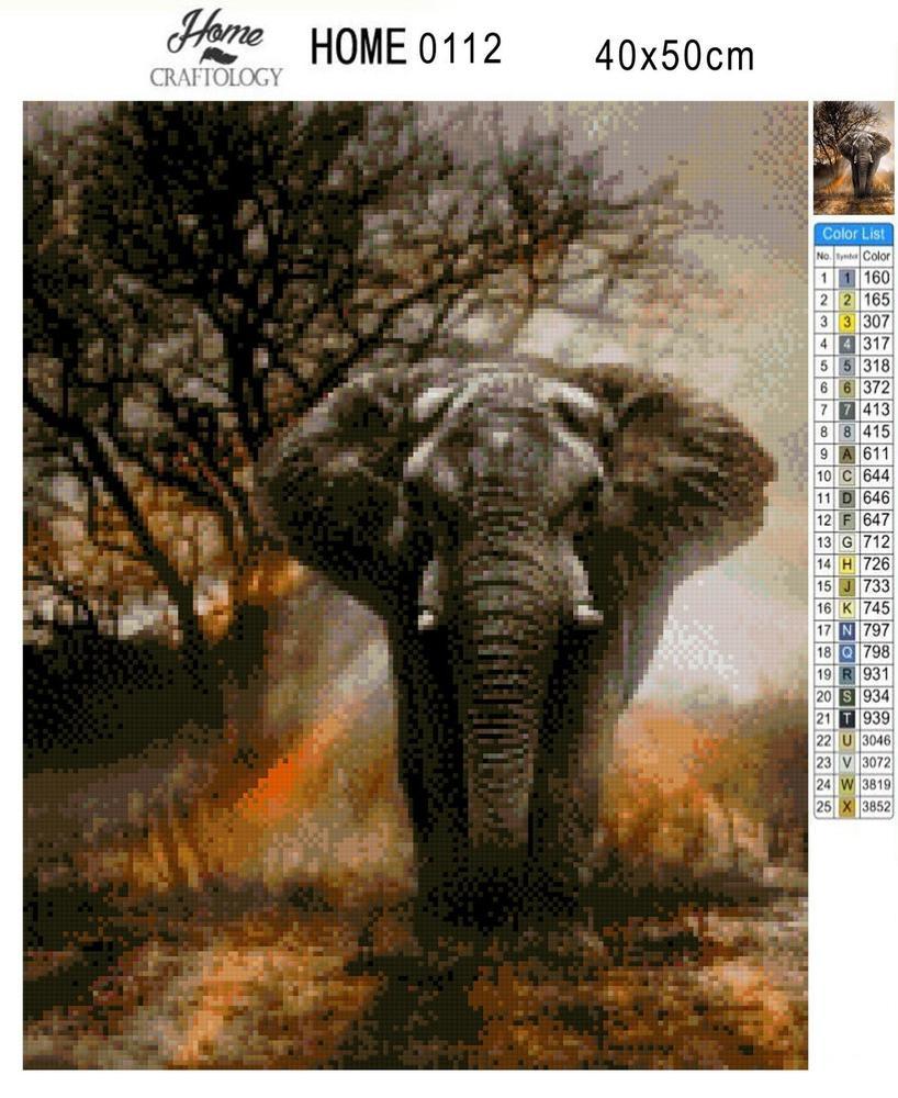 Elephant - Diamond Painting Kit - Home Craftology