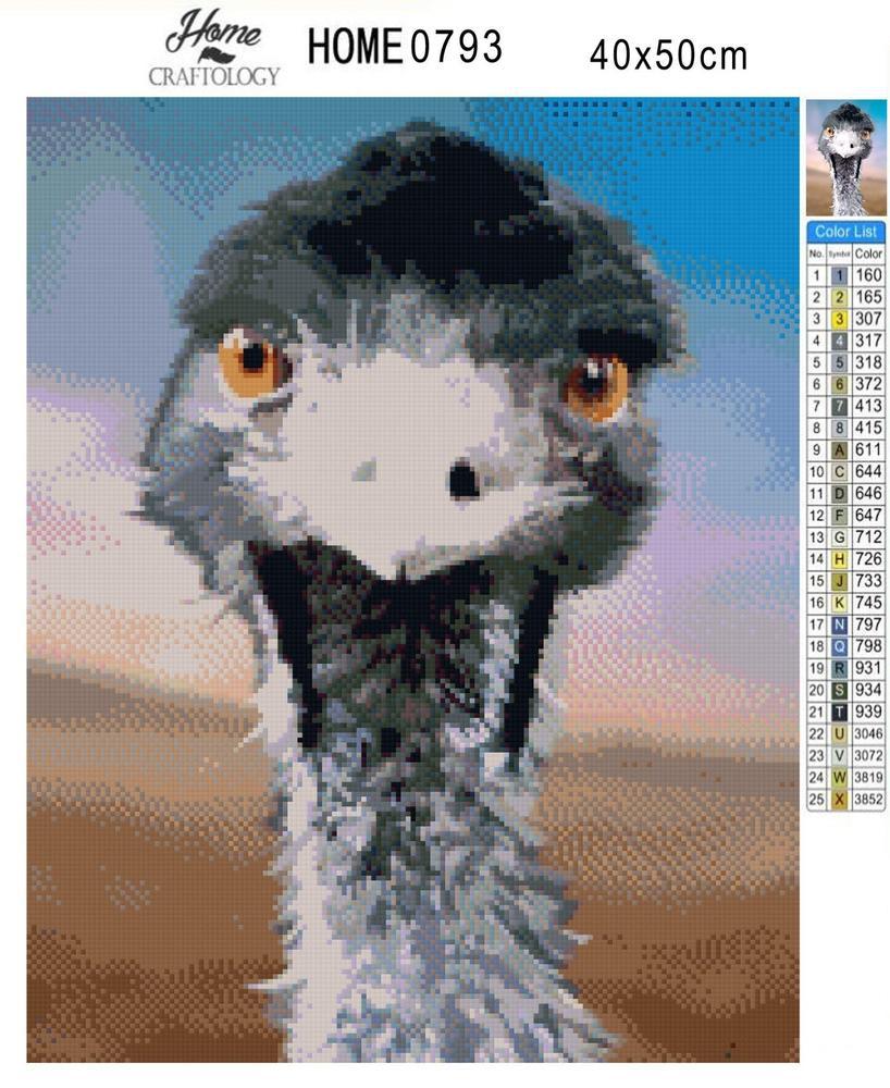 Emu - Diamond Painting Kit - Home Craftology