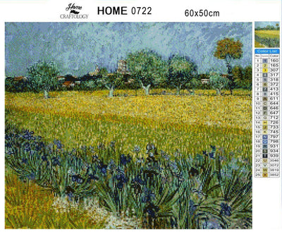 Field with Irises - Diamond Painting Kit - Home Craftology