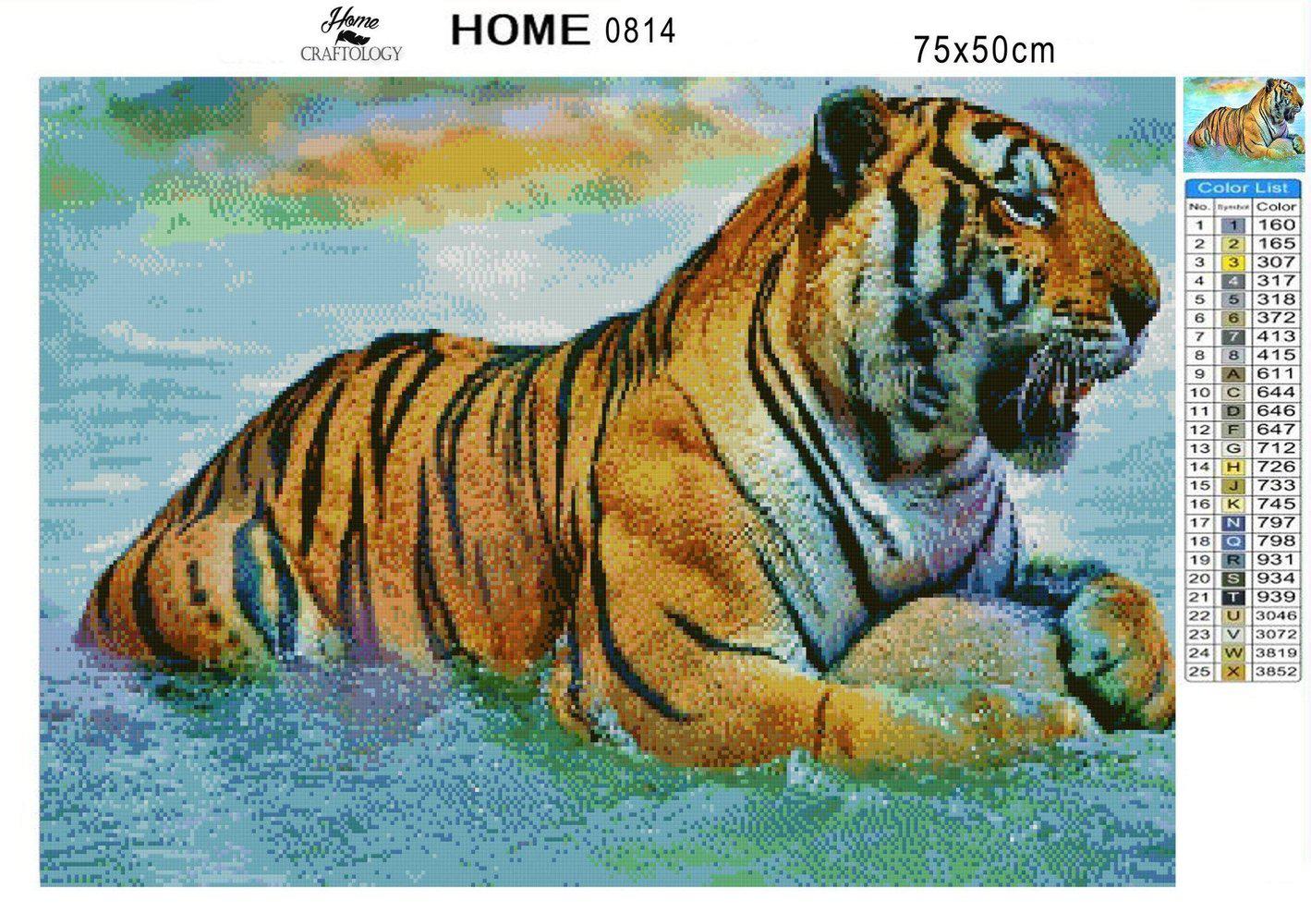 Fierce Tiger - Diamond Painting Kit - Home Craftology