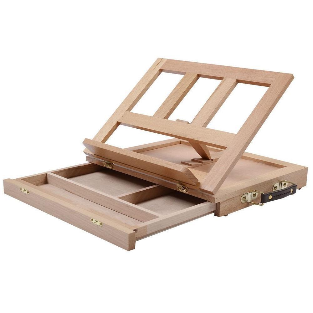 Folding Wooden Table Easel with Drawer - Home Craftology