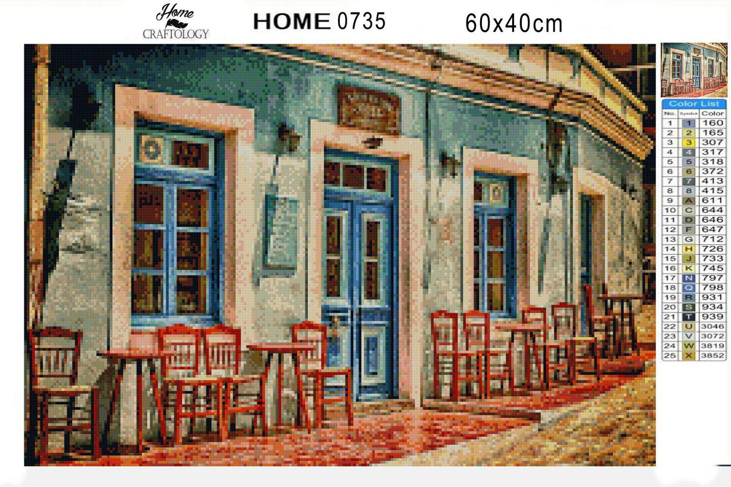 Greece Cafe - Diamond Painting Kit - Home Craftology