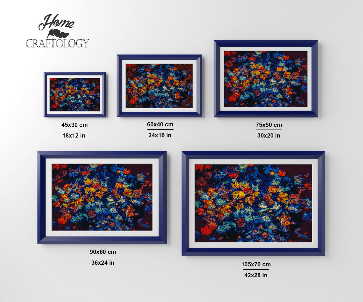 Autumn Leaves in Water - Premium Diamond Painting Kit