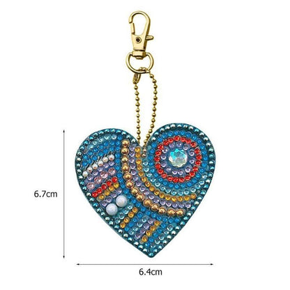 Hearts - Diamond Painting Keychain - Home Craftology