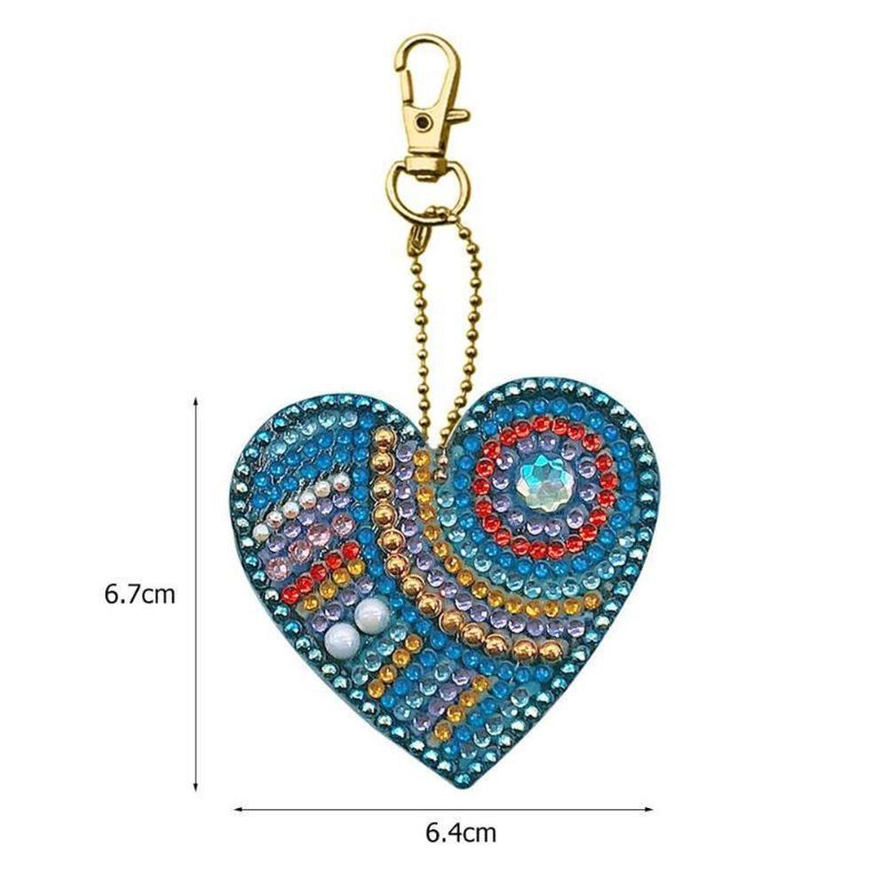 Hearts - Diamond Painting Keychain - Home Craftology