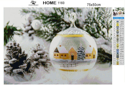 House on Christmas Ball - Diamond Painting Kit - Home Craftology