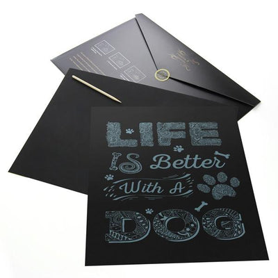 Life Is Better With A Dog - Scratch Painting Kit