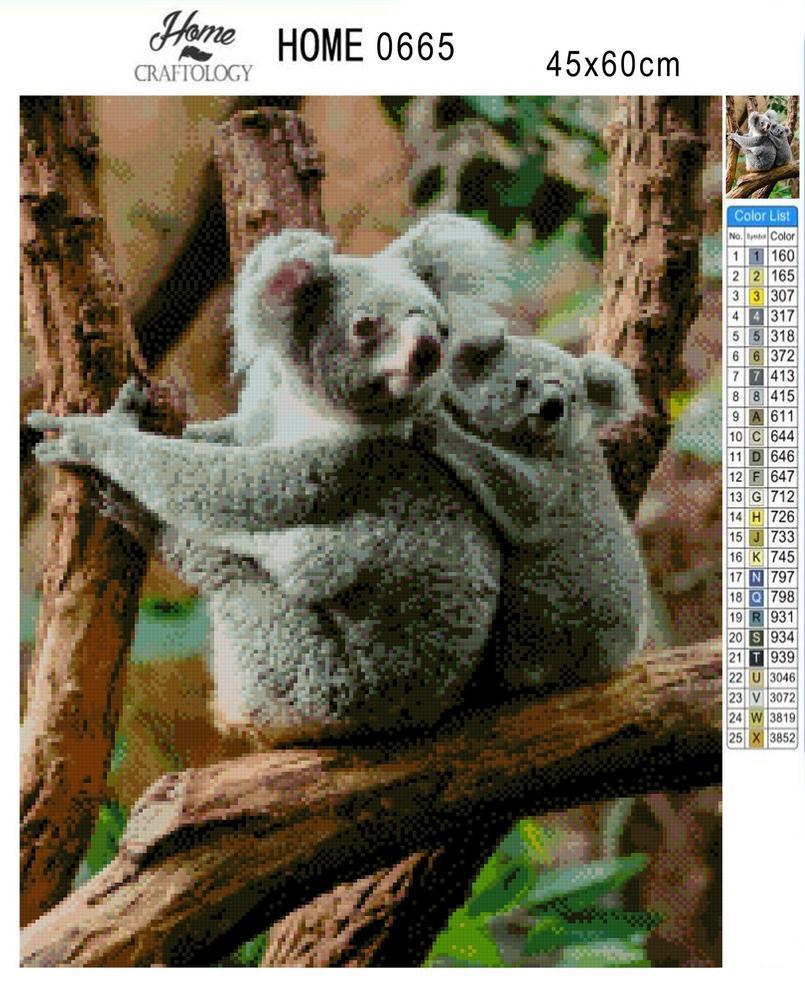 Mommy and Baby Koala - Diamond Painting Kit - Home Craftology