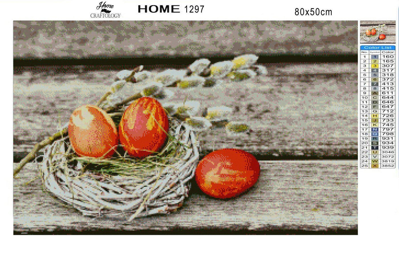 Orange Eggs - Diamond Painting Kit - Home Craftology