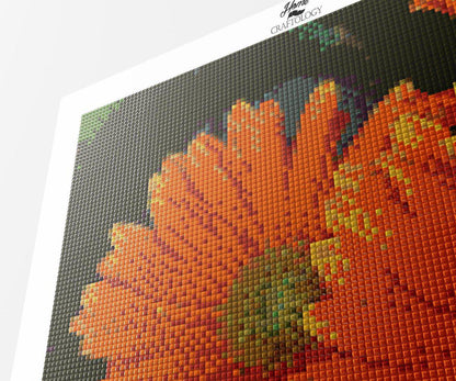 Orange Gerbera - Diamond Painting Kit - Home Craftology