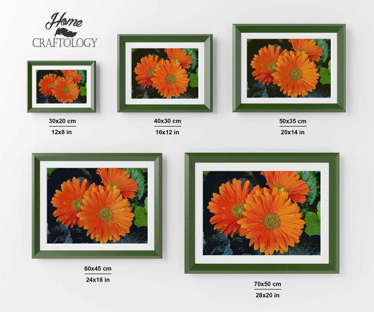 Orange Gerbera - Diamond Painting Kit - Home Craftology