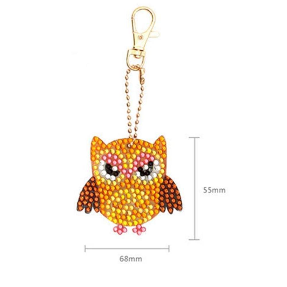 Owls - Diamond Painting Keychain - Home Craftology