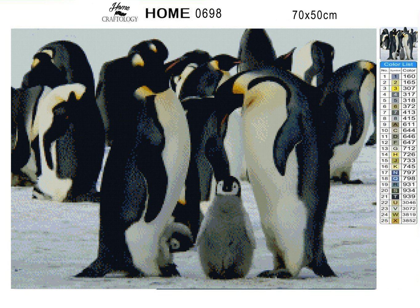 Penguin Family - Diamond Painting Kit - Home Craftology