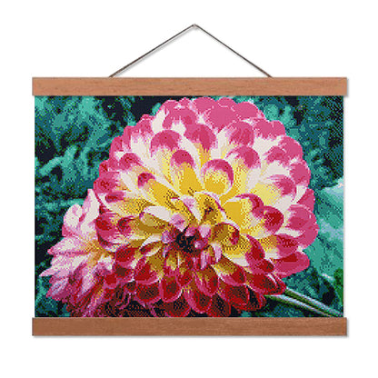 Pink and White Dahlia - Exclusive Premium Diamond Painting Kit