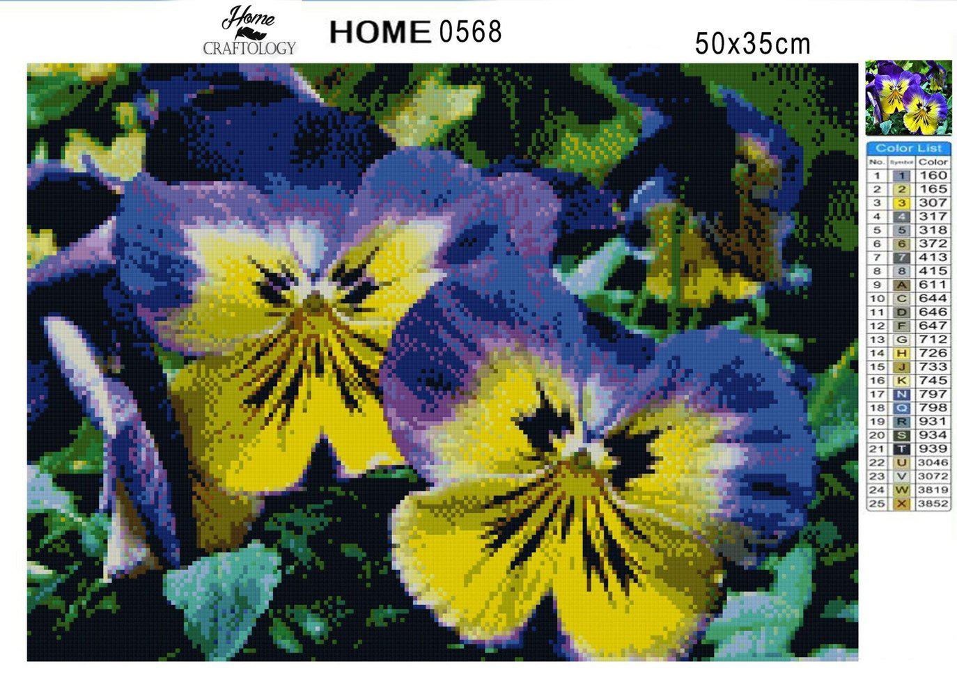 Purple Pansy - Diamond Painting Kit - Home Craftology