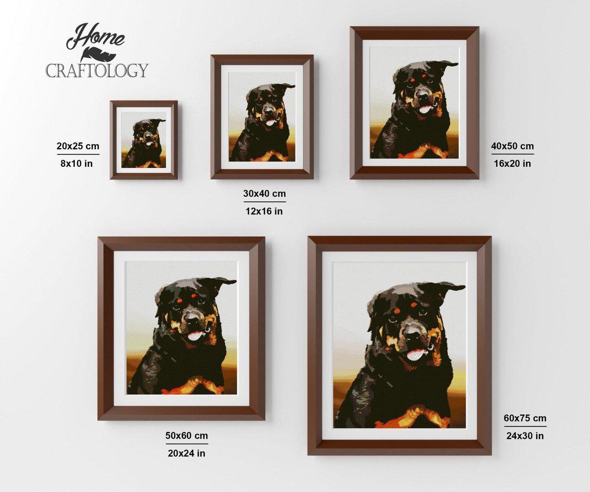 Rottweiler Painting - Diamond Painting Kit - Home Craftology