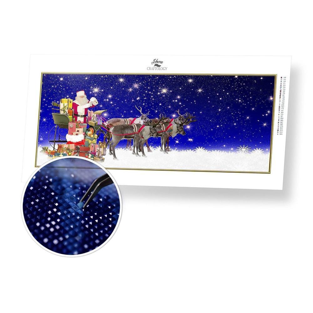 Santa and Reindeers - Diamond Painting Kit - Home Craftology