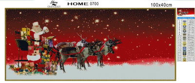 Santa and Reindeers - Diamond Painting Kit - Home Craftology