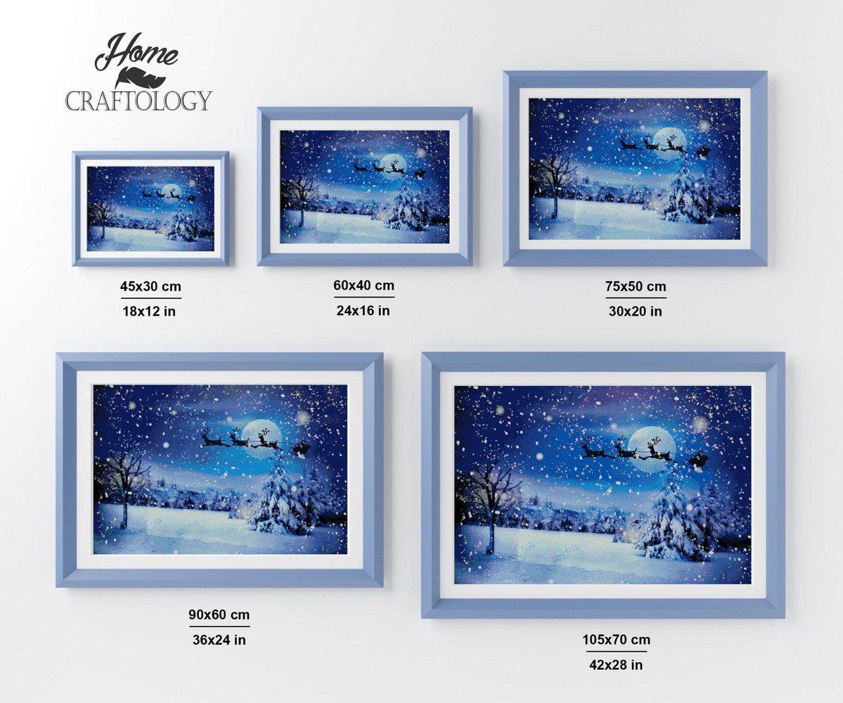 Santa's Silhouette - Diamond Painting Kit - Home Craftology