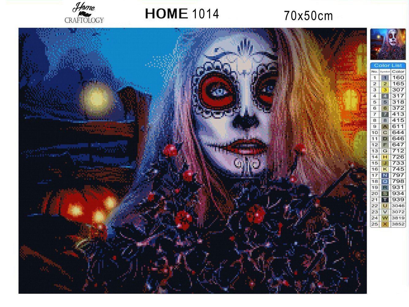 Scary Face Paint - Diamond Painting Kit - Home Craftology