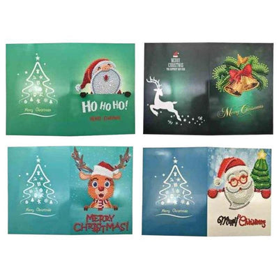 Set of 4 Christmas Greeting Cards Set A