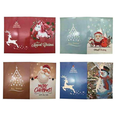 Set of 4 Christmas Greeting Cards Set B