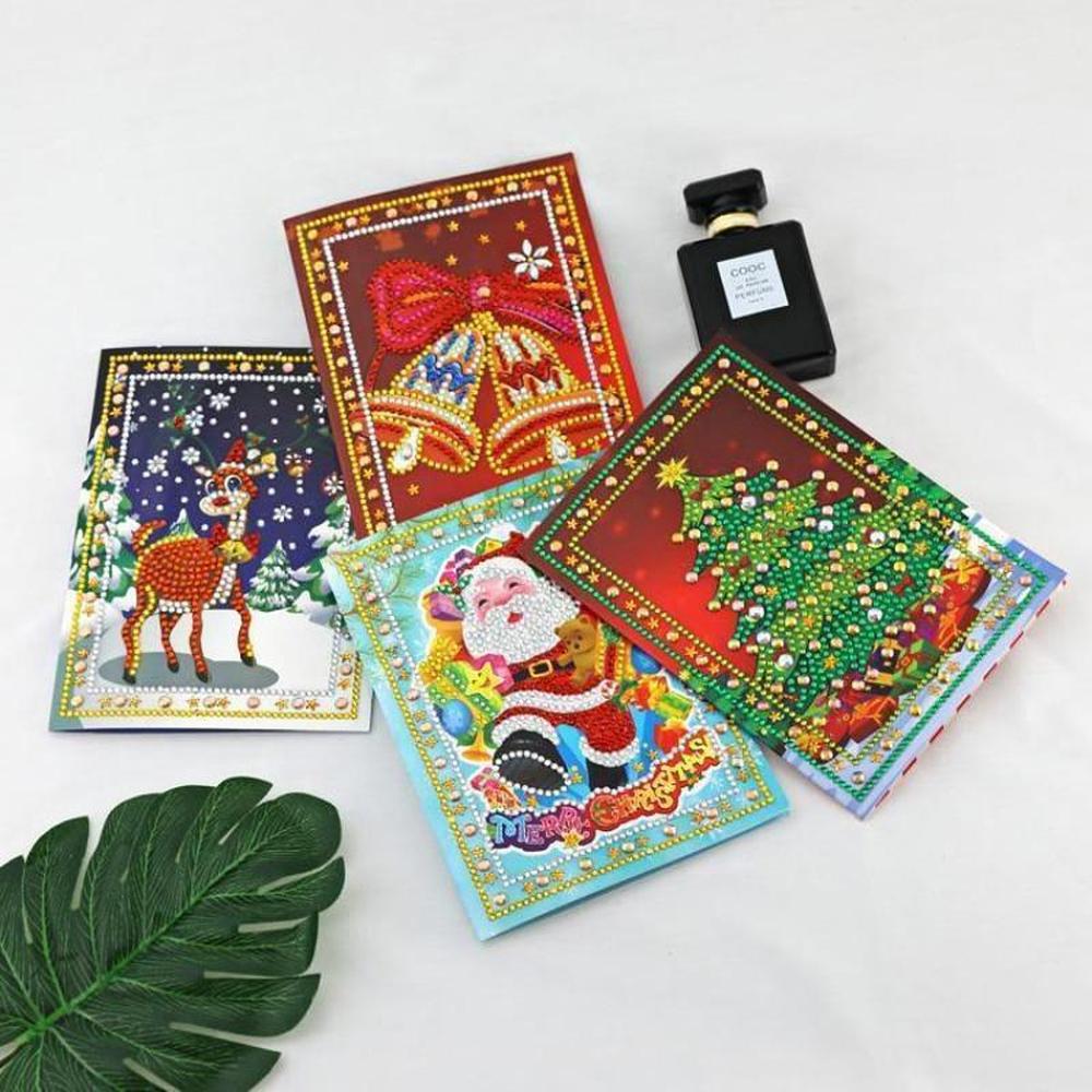 Set of 4 Christmas Greeting Cards Set C