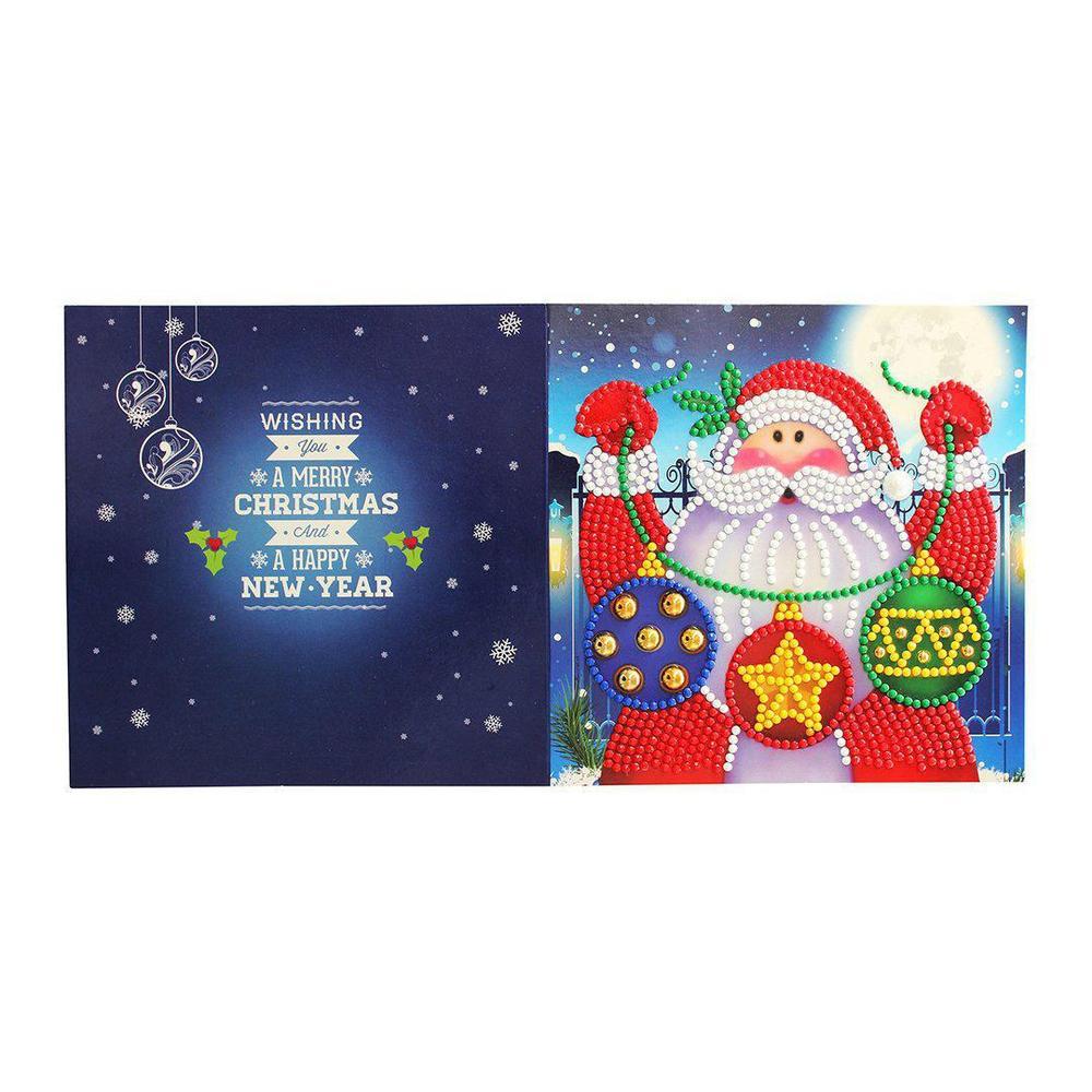 Set of 4 Christmas Greeting Cards Pack D - Diamond Painting Kit - Home Craftology