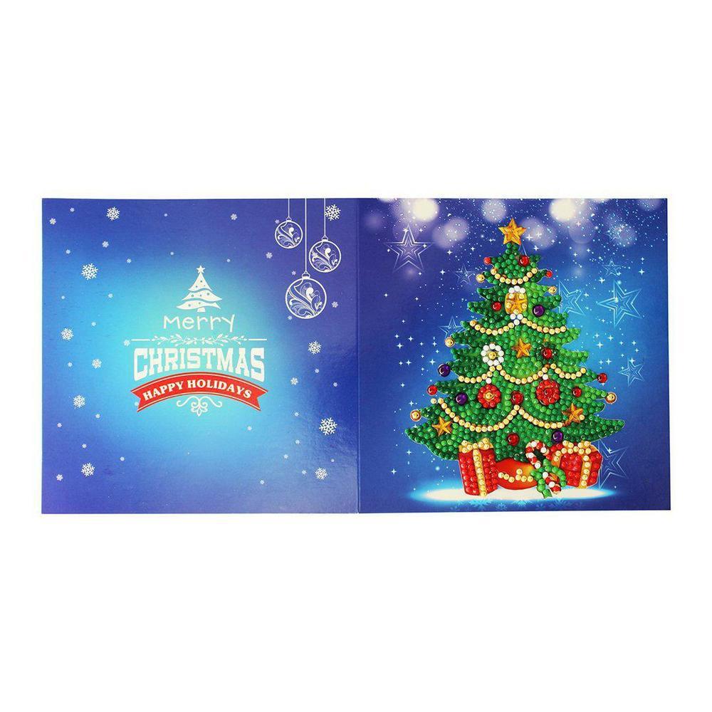 Set of 4 Christmas Greeting Cards Pack D - Diamond Painting Kit - Home Craftology