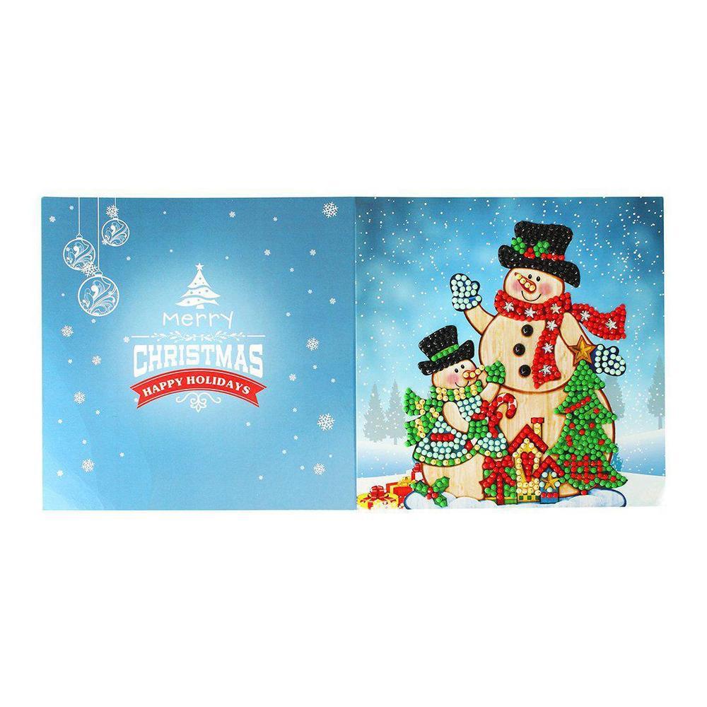 Set of 4 Christmas Greeting Cards Pack D - Diamond Painting Kit - Home Craftology