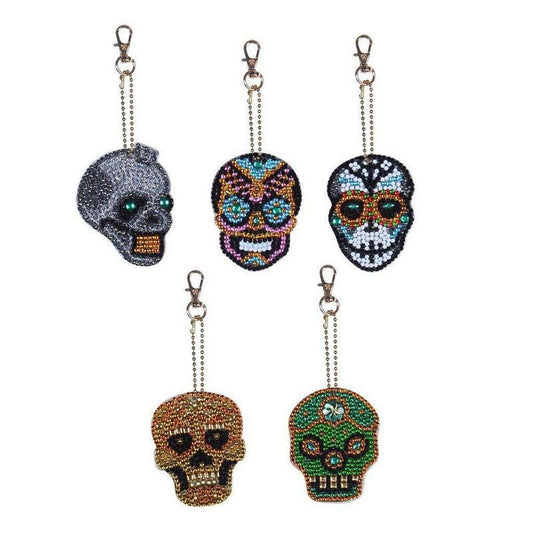 Skulls - Diamond Painting Keychain - Home Craftology