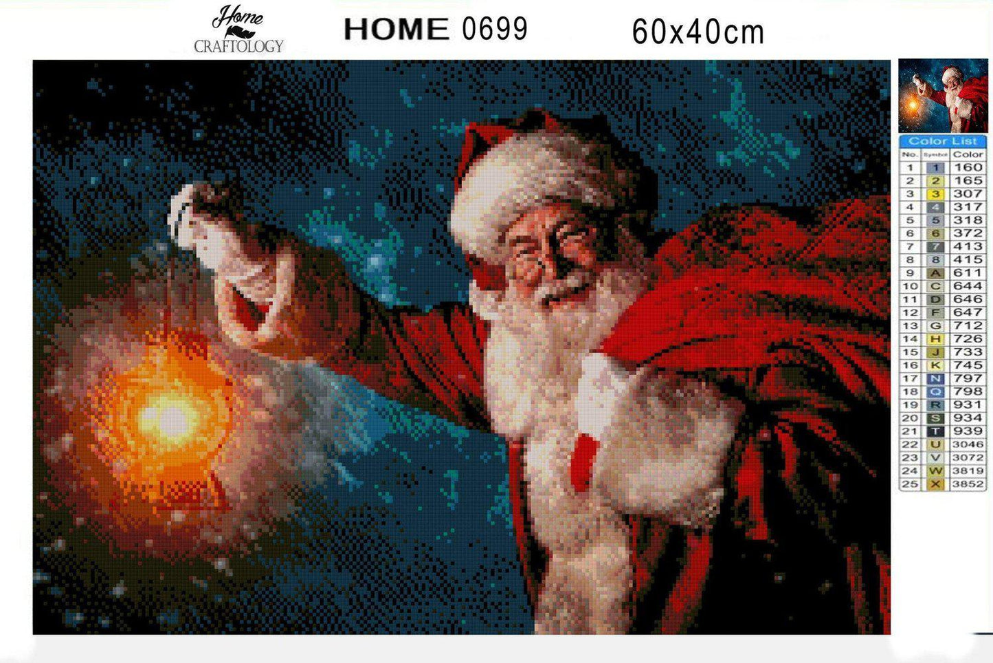 Smiling Santa - Diamond Painting Kit - Home Craftology