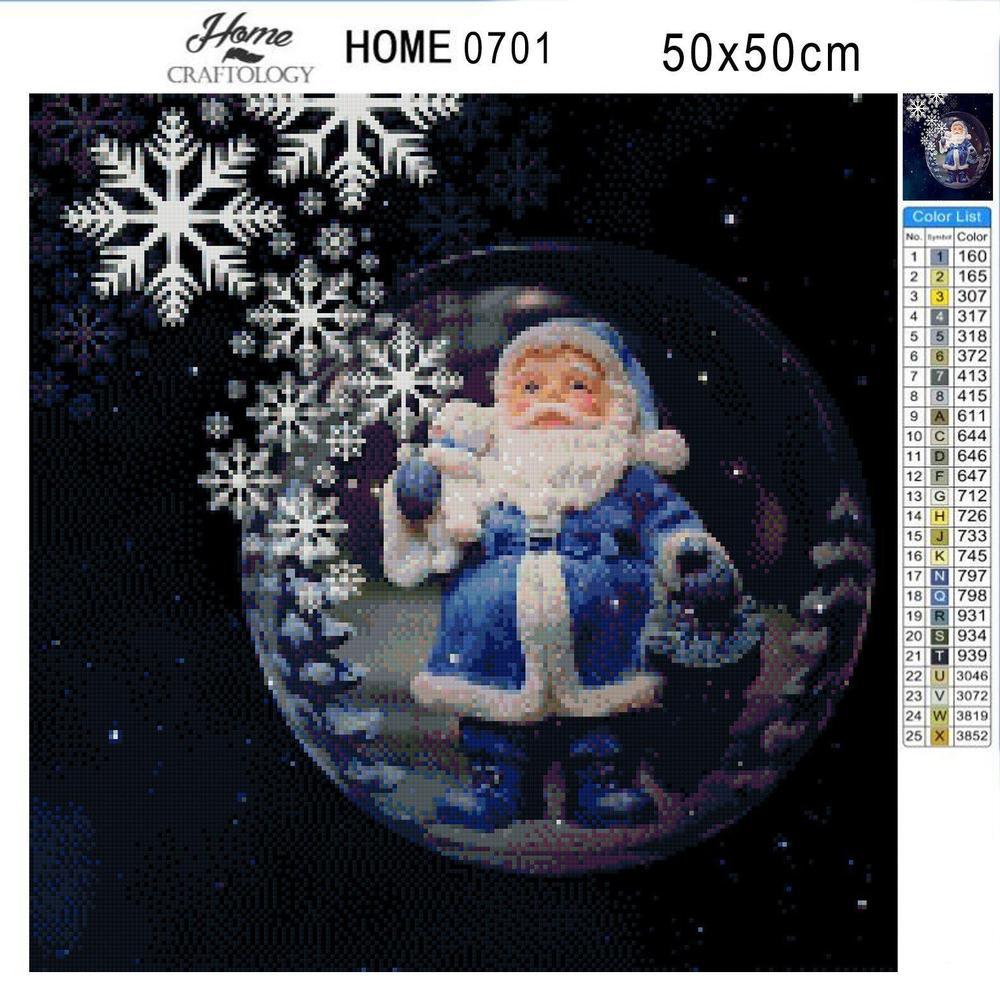 Snow Globe Santa - Diamond Painting Kit - Home Craftology