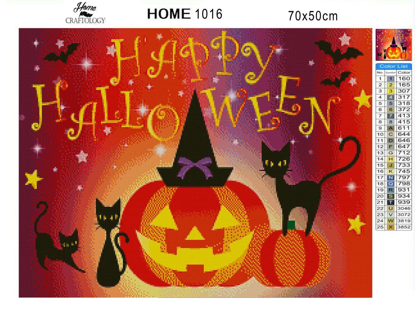 Sparkly Halloween - Diamond Painting Kit - Home Craftology