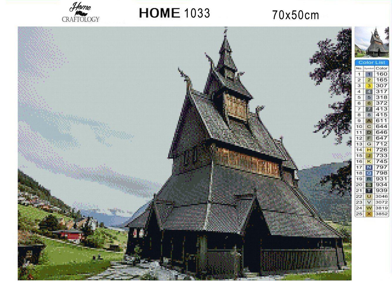 Stave Church - Diamond Painting Kit - Home Craftology