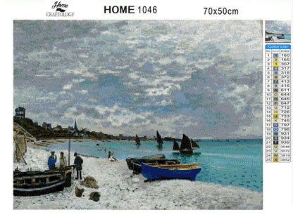 The Beach at Sainte Adresse - Diamond Painting Kit - Home Craftology