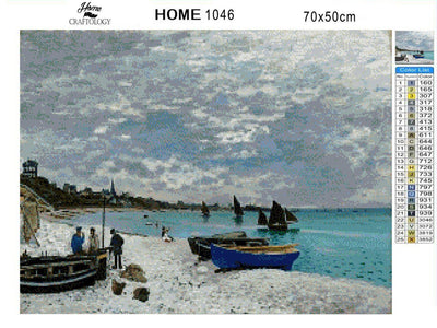 The Beach at Sainte Adresse - Diamond Painting Kit - Home Craftology