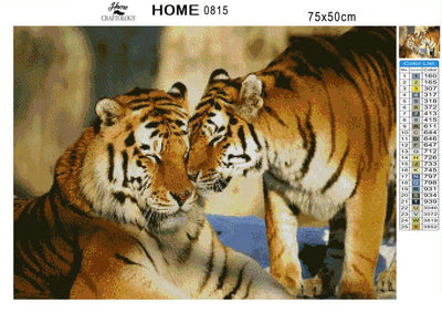 Tiger and Tigress - Diamond Painting Kit - Home Craftology