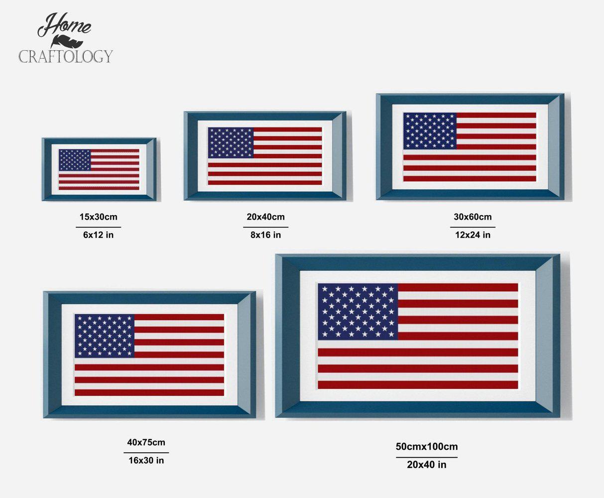 USA Flag - Diamond Painting Kit - Home Craftology