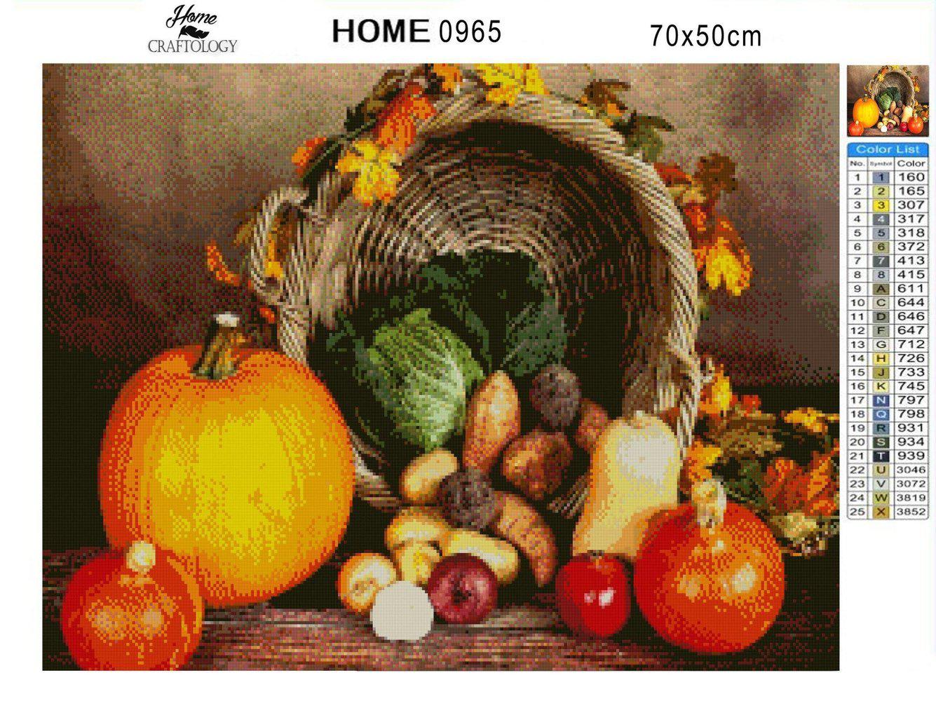 Vegetable Basket - Diamond Painting Kit - Home Craftology