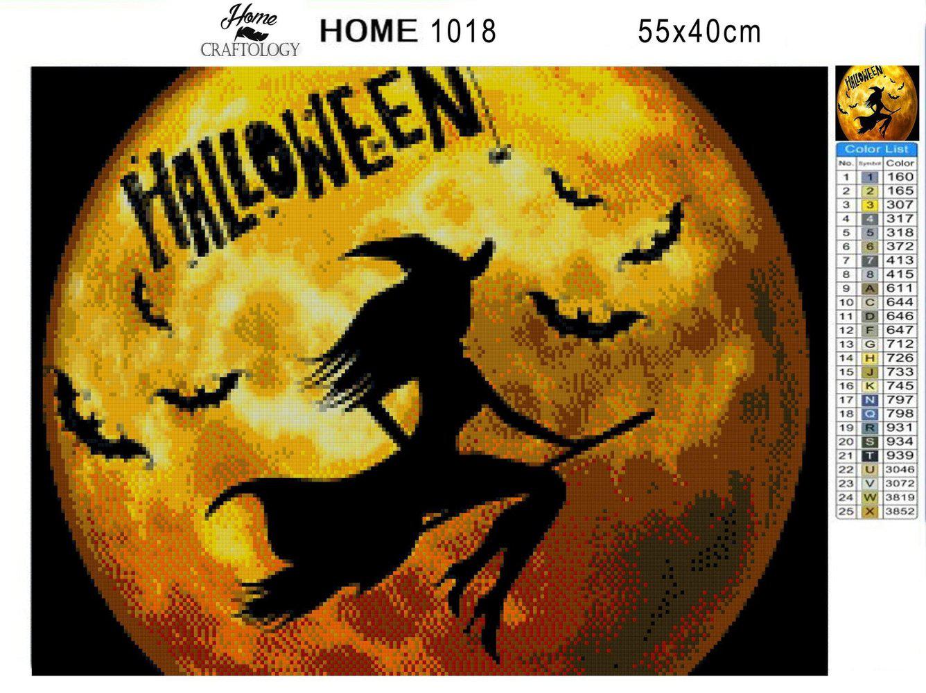 Witch Halloween - Diamond Painting Kit - Home Craftology